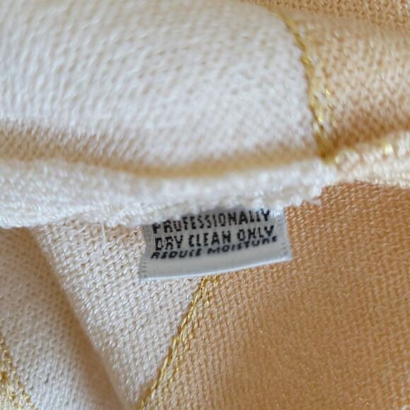 St. John Collection Nautical Sweater Gold Striped Vintage Rope Small - Picture 11 of 13
